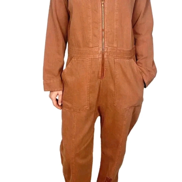 Free People x Sandrine Rose Zip Denim Jumpsuit - Picture 5 of 8